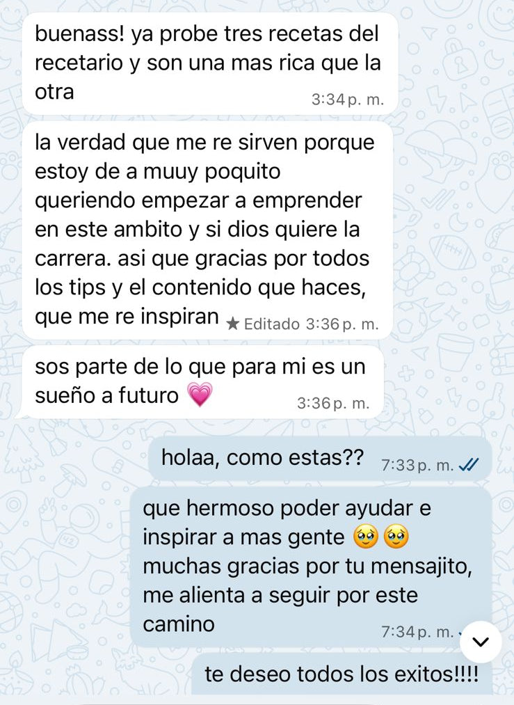 Mensaje de clienta de Budiné