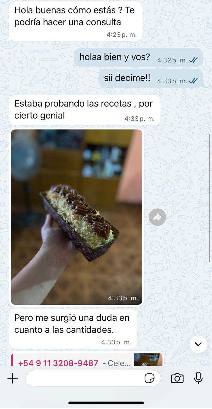 Mensaje de clienta de Budiné